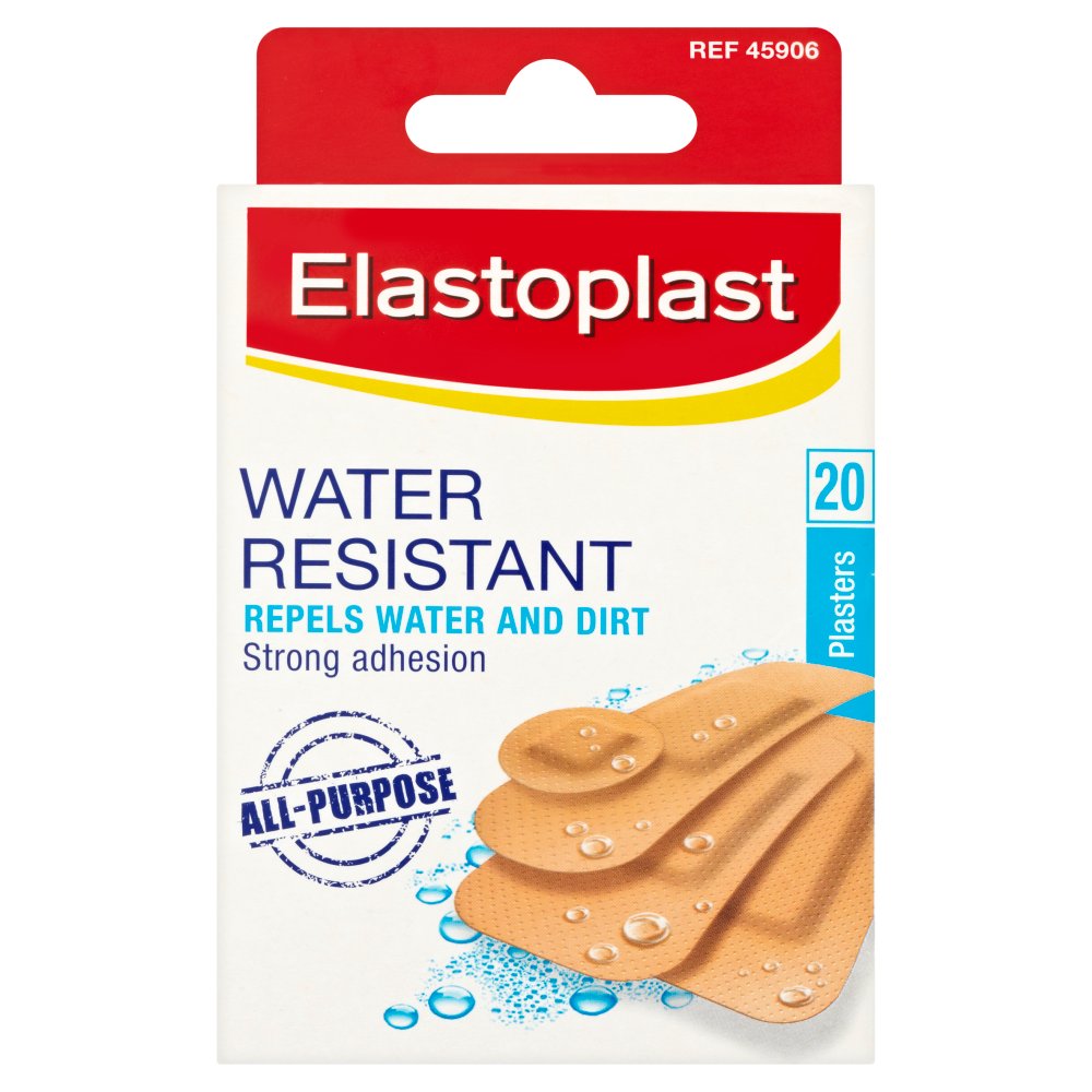 10 X Elastoplast Water Resistant Plasters - 20 Pack