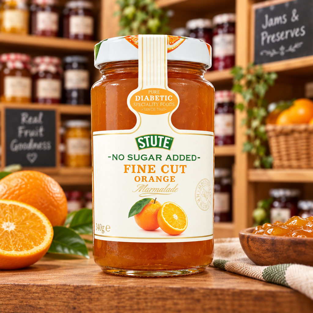 6 x Stute Diabetic Fine Cut Orange Marmalade 430Gm