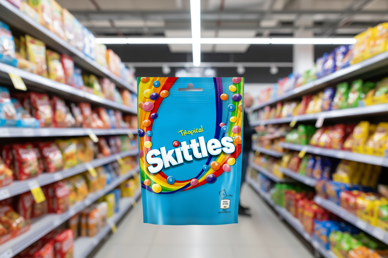 15 X Skittles Tropical Pouch 136Gm