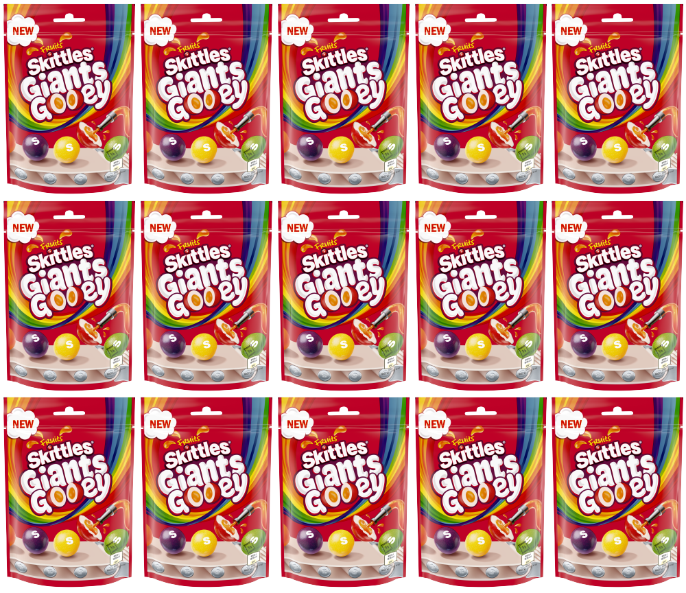 15 x Skittles Giants Gooey Pouch - 125GM