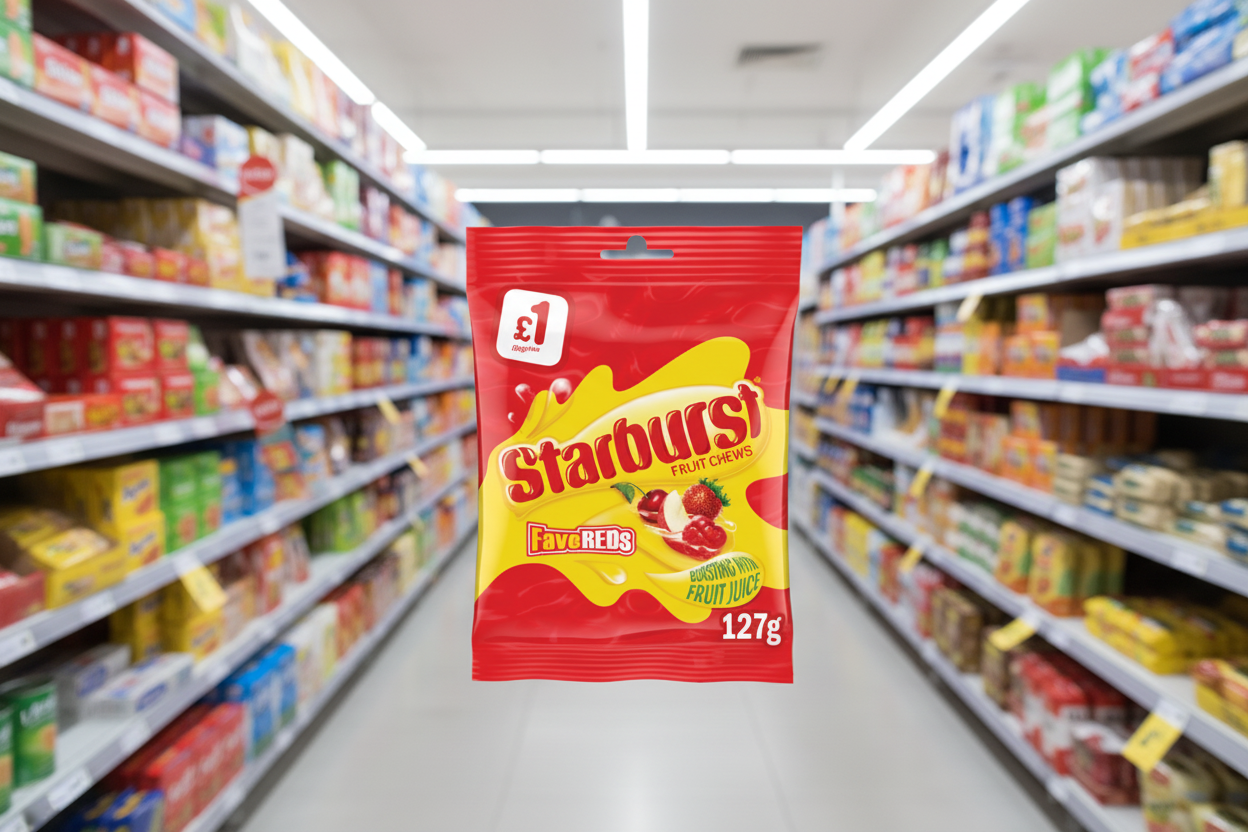 12 x Starburst Fave Reds Fruit Treat Bag - 127GM