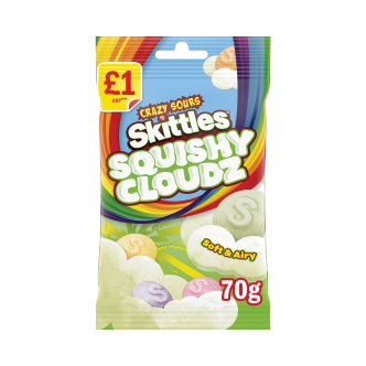 14 x Skittles Sour Squishy Cloud Treat Bag - 70GM