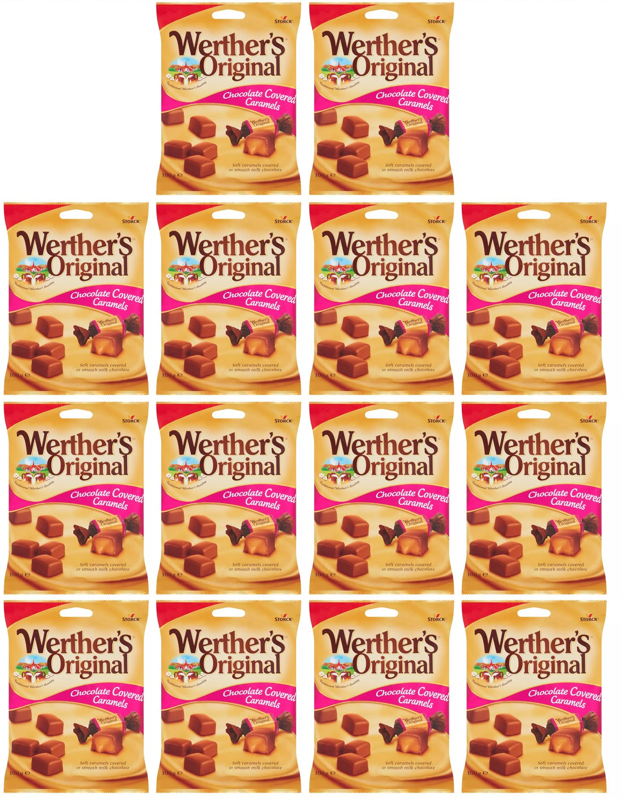14 x Werther's Original Chocolate Covered Caramels 100G