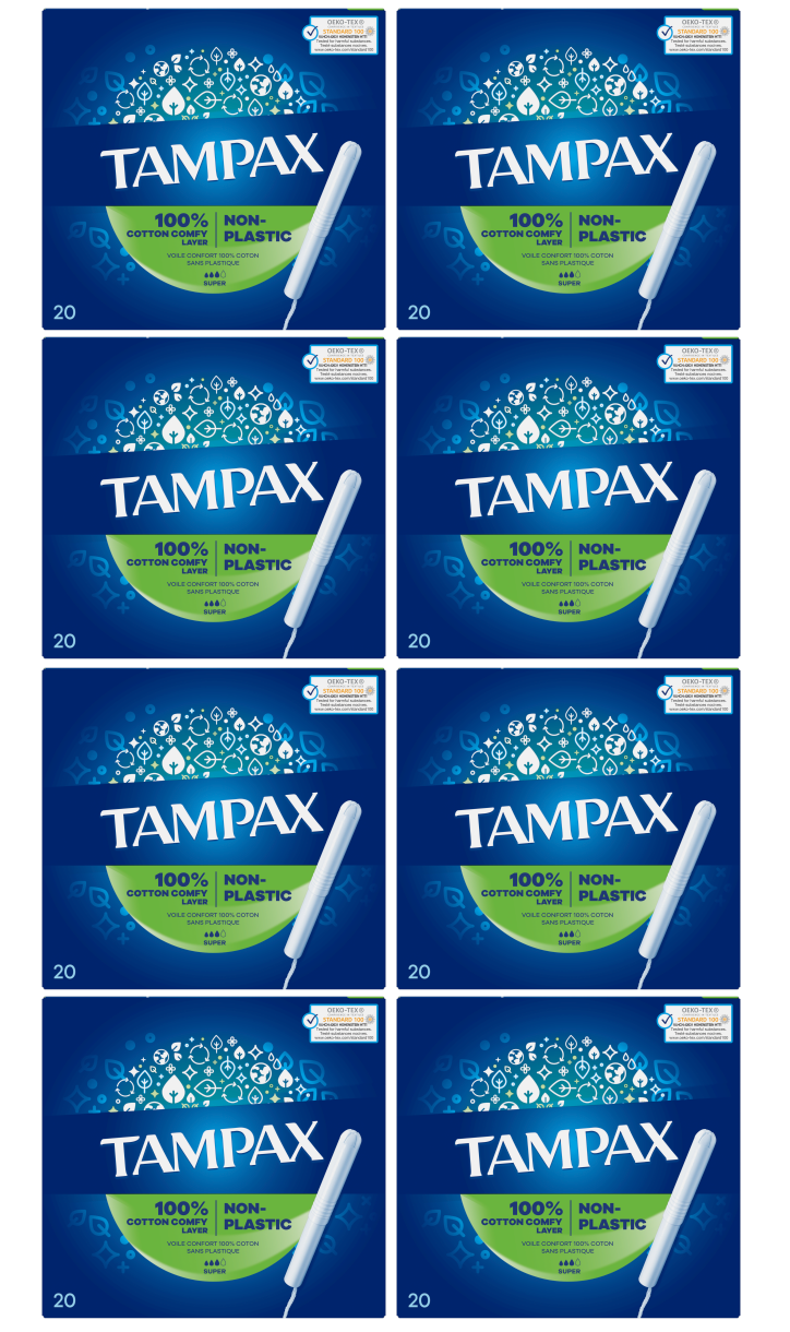 8 x Tampax Super 20 Pack