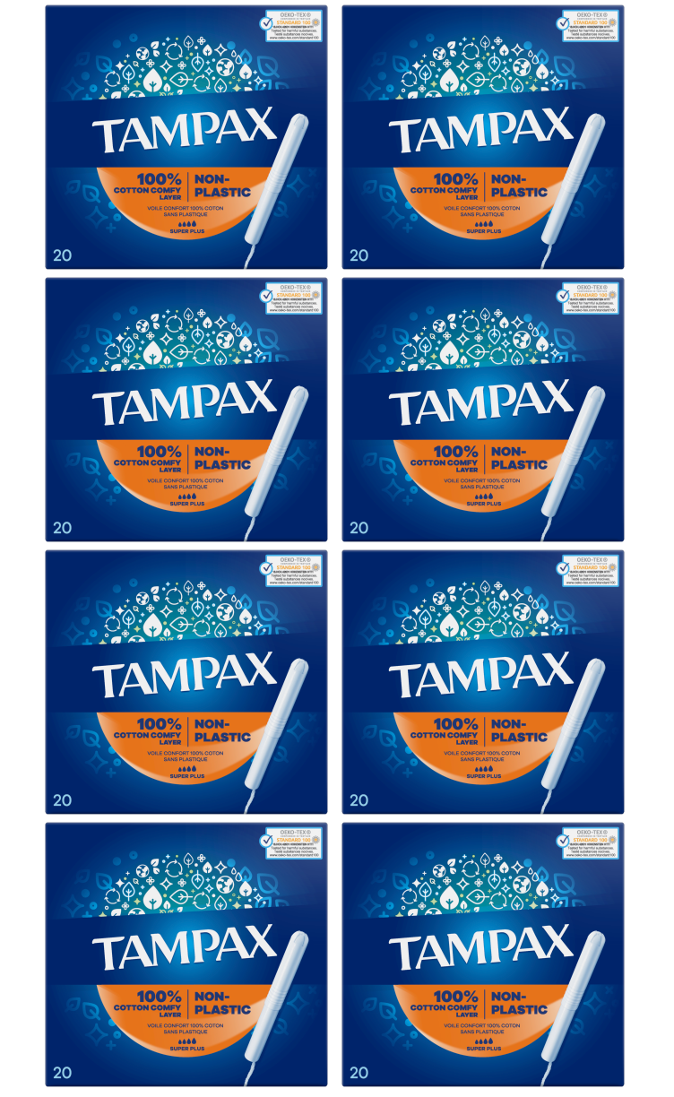 8 x Tampax Super Plus 20 Pack