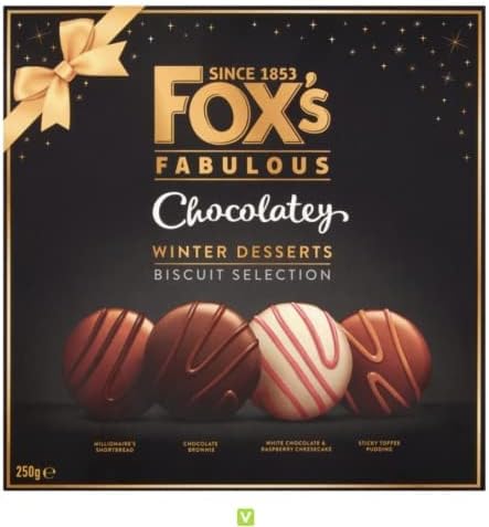 6 x Foxs Fabulous Chocolatey Winter Desserts Biscuit Selection 250G