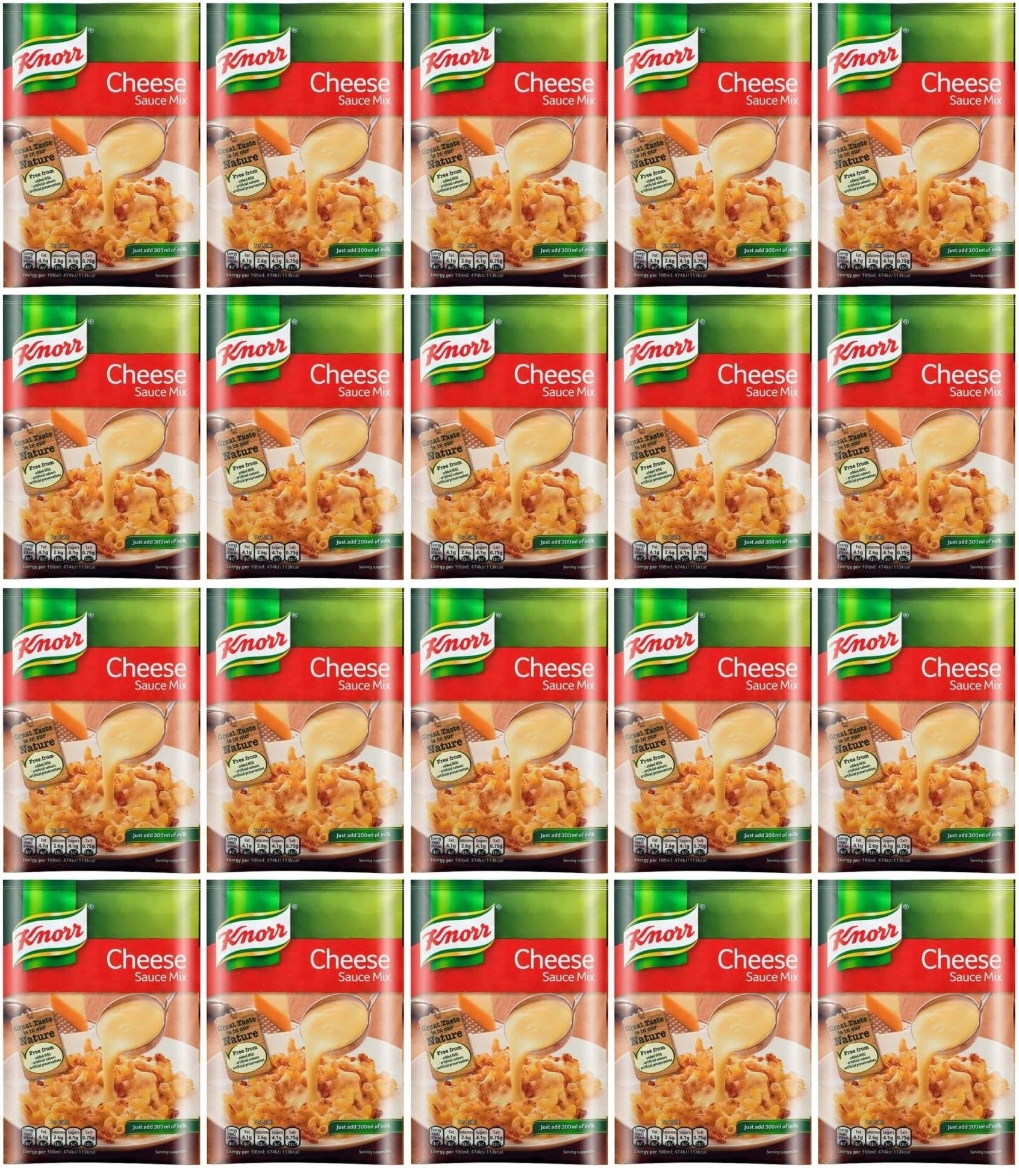 20 x Knorr Gourmet Cheese Sauce Mix 33G