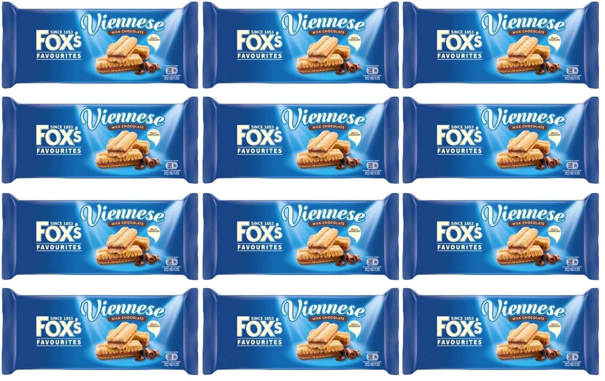 12 x Fox's Viennese Milk Chocolate - 120GM