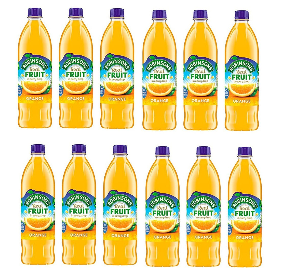12 x Orange Robinsons 1Lt (No Sugar)