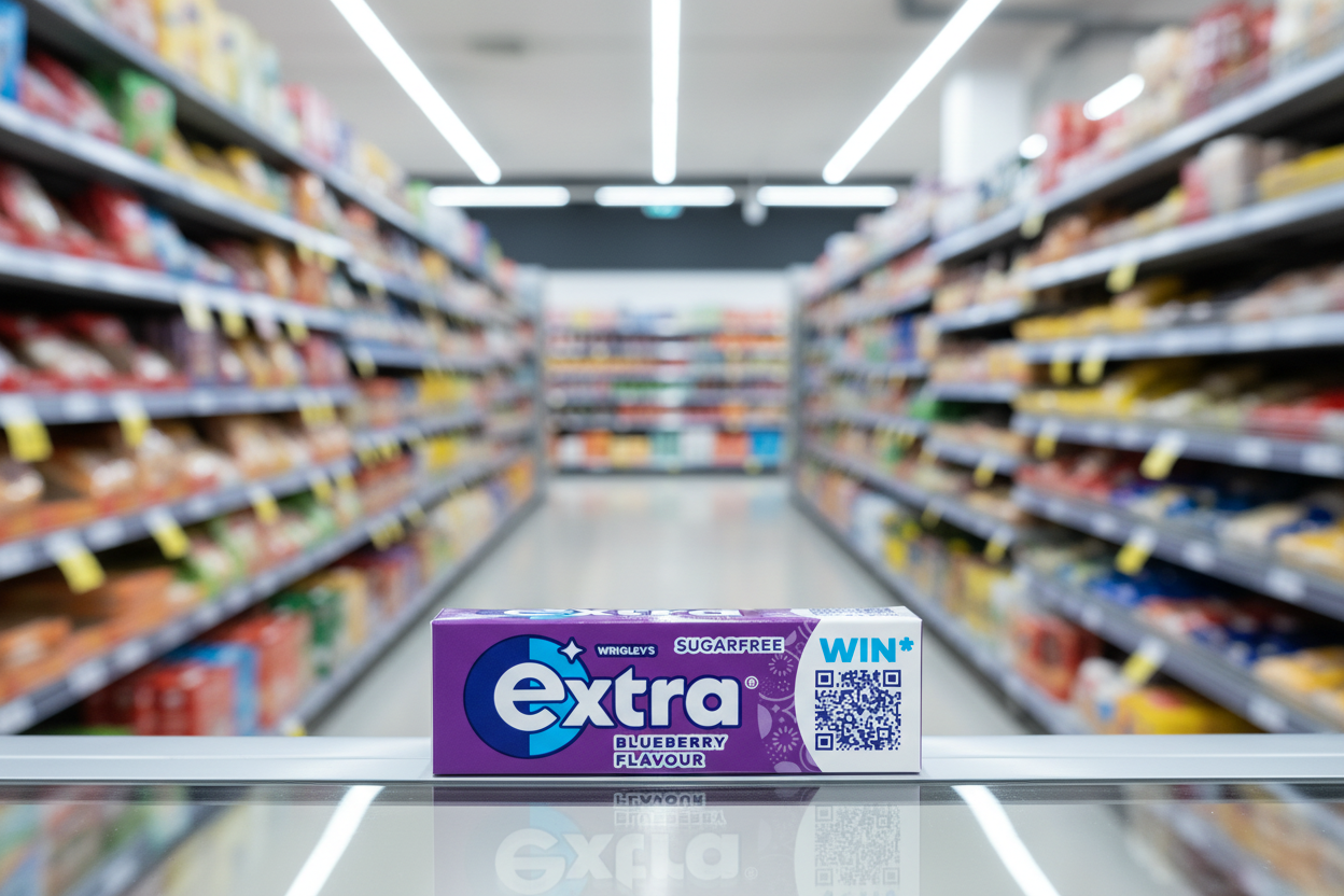 30 X Extra Blueberry Chewing Gum Sugar Free 10 Pieces