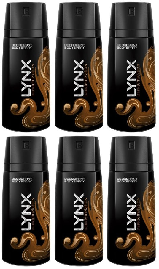 6 x Lynx Aerosol Bodyspray Dark Temptation 150 Ml