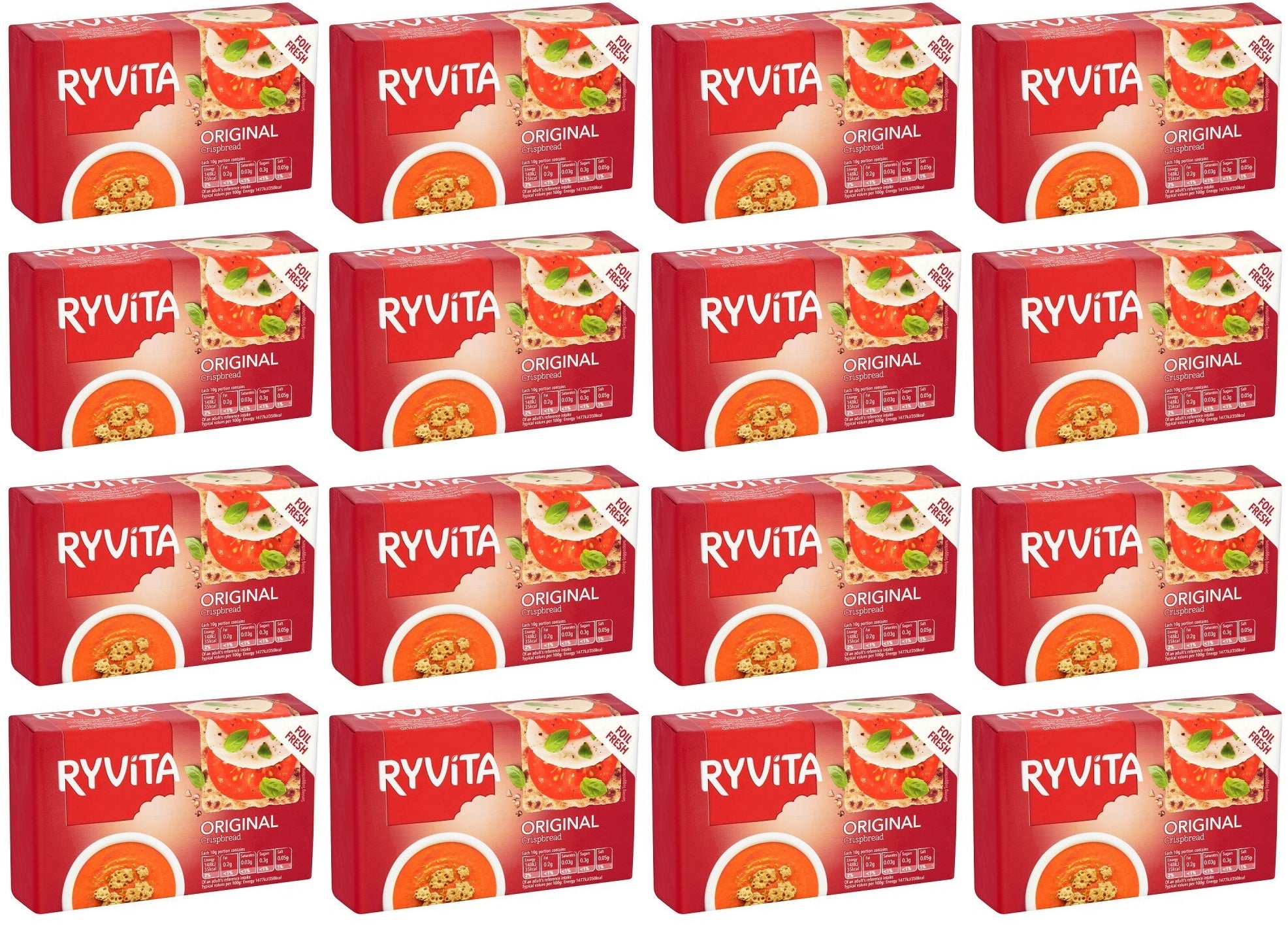 16 x Ryvita Original Crispbread 250G