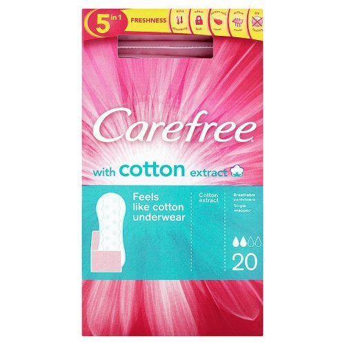 12 x Carefree Panty Liners Pads Folded Breathable Pack Of 20