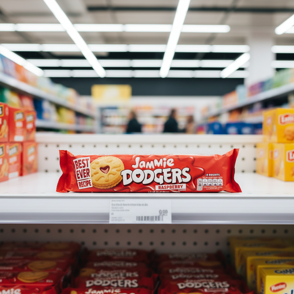 18 x Jammie Dodgers 8 Biscuits Raspberry Flavour 140G