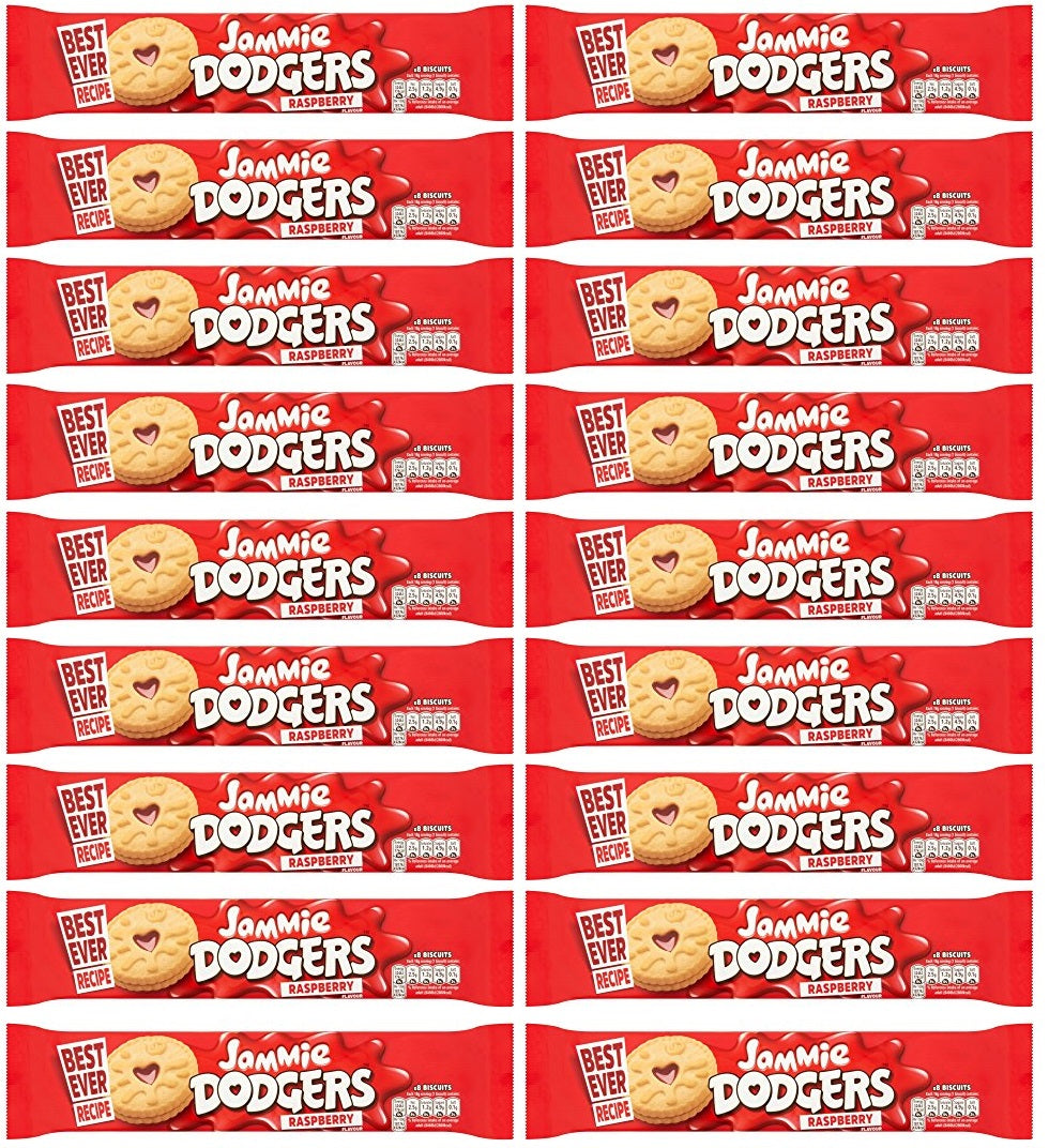 18 x Jammie Dodgers 8 Biscuits Raspberry Flavour 140G