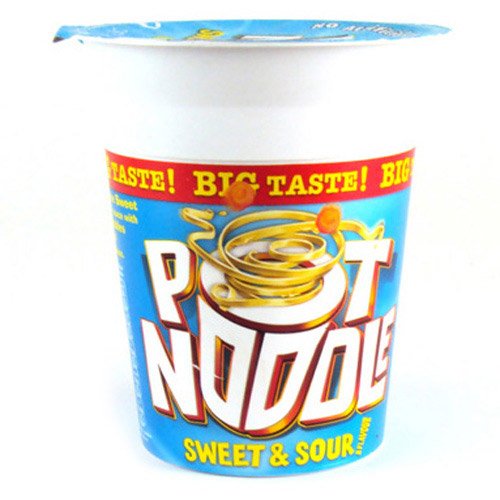 12 x Pot Noodle Instant Snack Sweet & Sour 90 G Pack Of 12