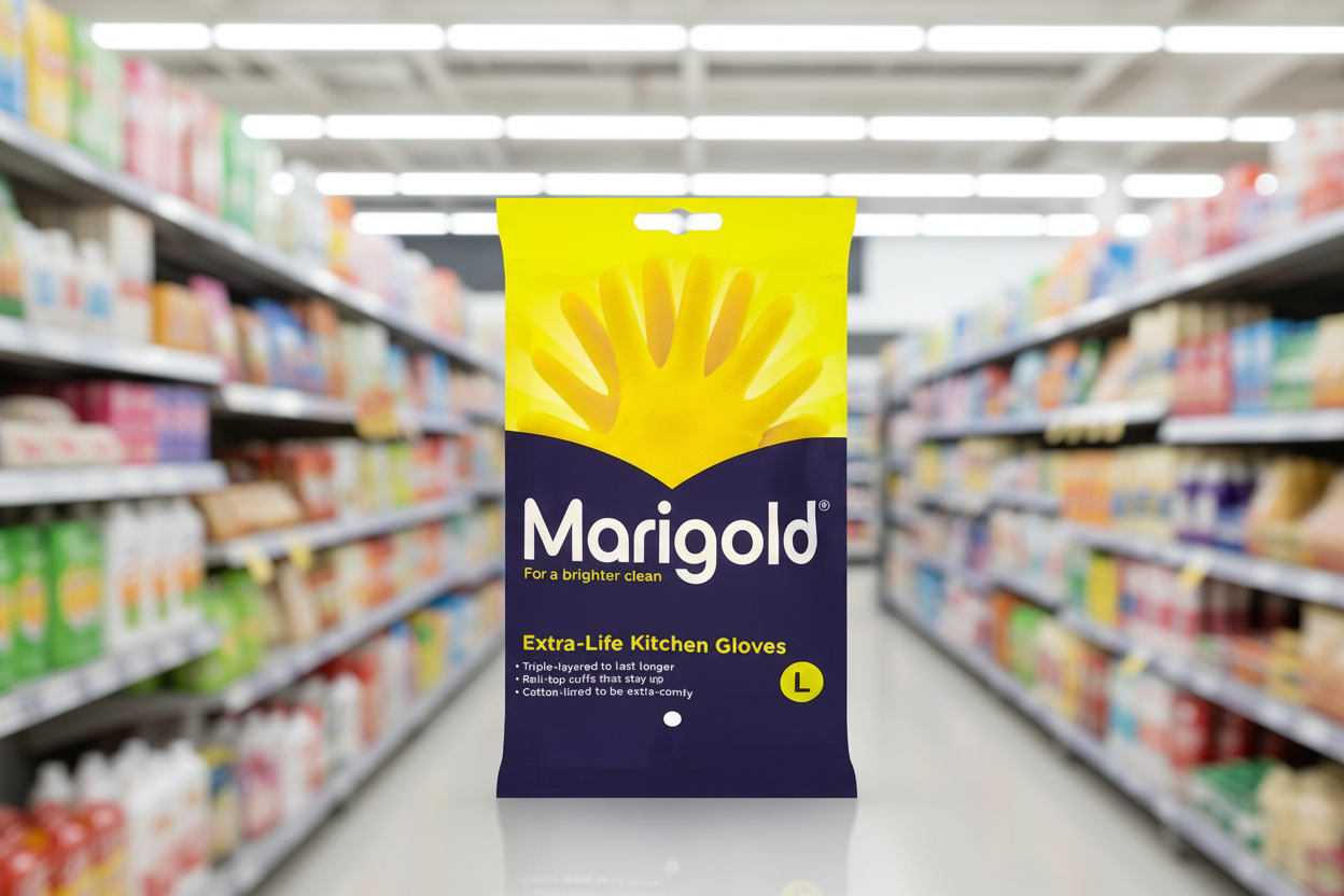 6 x Marigold Extra-Life Kitchen Gloves L 85 1 Pair