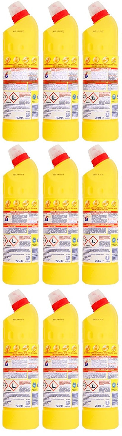 9 x Domestos Thick Bleach Citrus Fresh 750 Ml