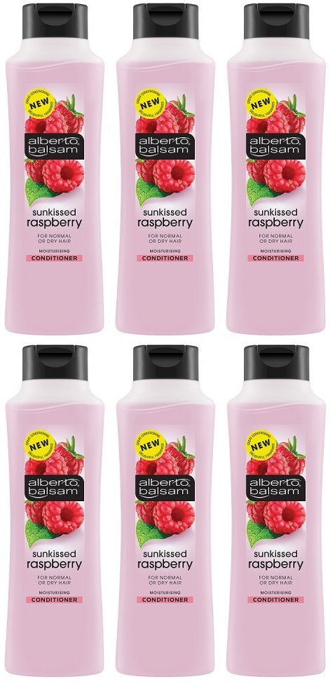 6 x Alberto Balsam Sunkissed Raspberry Conditioner 350Ml