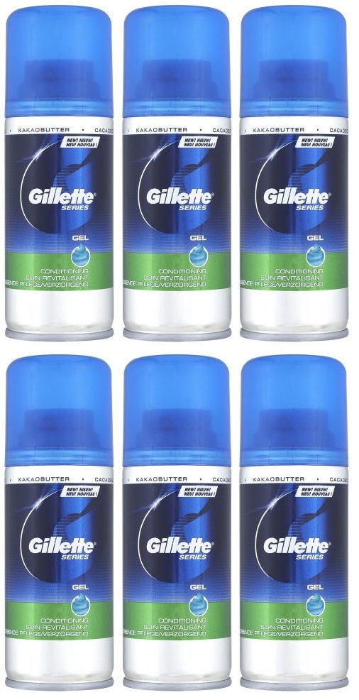 6 x Gillette Series Moisturizing Shave Gel With Cocoa Butter 200Ml
