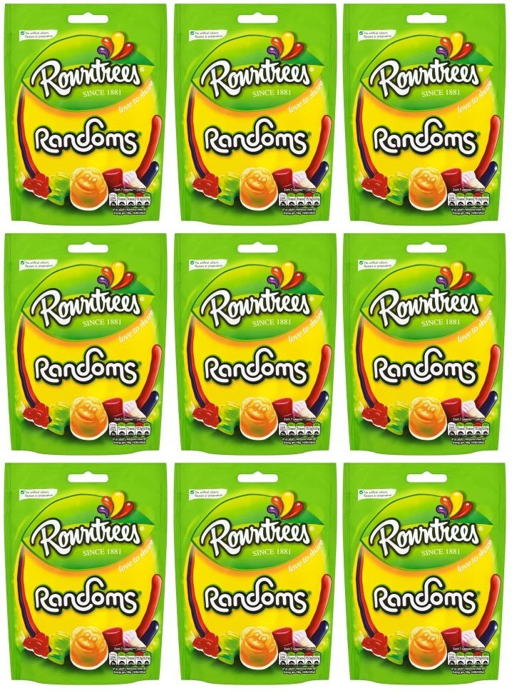 9 x Rowntree's Randoms Sweets Sharing Bag 150G