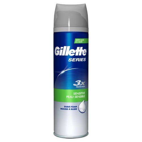6 x Gillette Series Soothing Shave Foam With Aloe Vera 250Ml