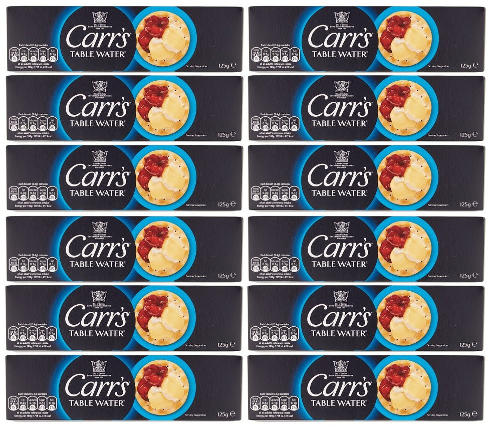12 x Carr's Table Water 125G