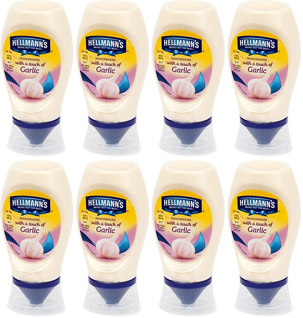 8 x Hellmann's Mayonnaise Roasted Garlic 250 Ml