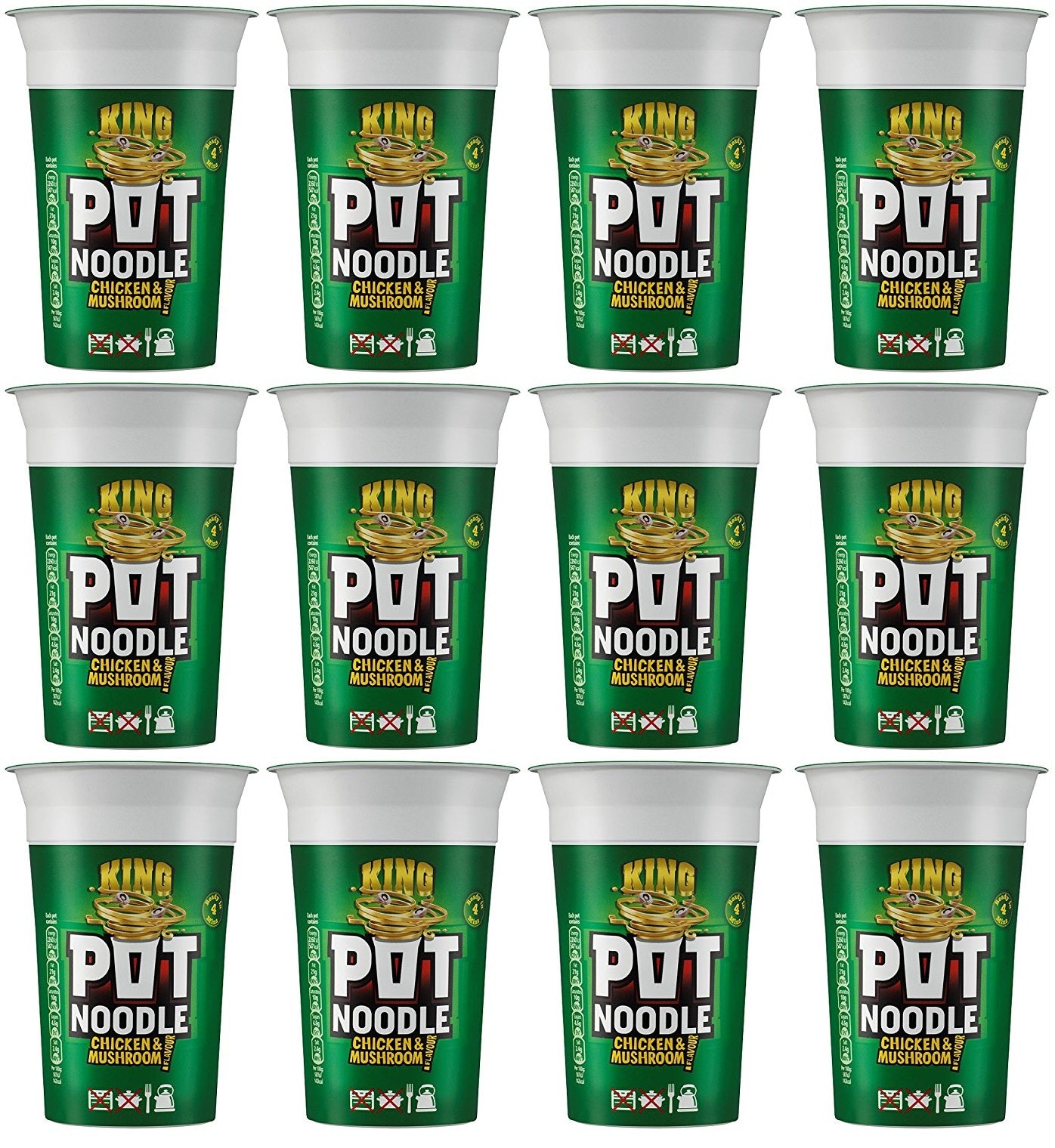 12 x Pot Noodle King Pot Chicken & Mushroom 114 G
