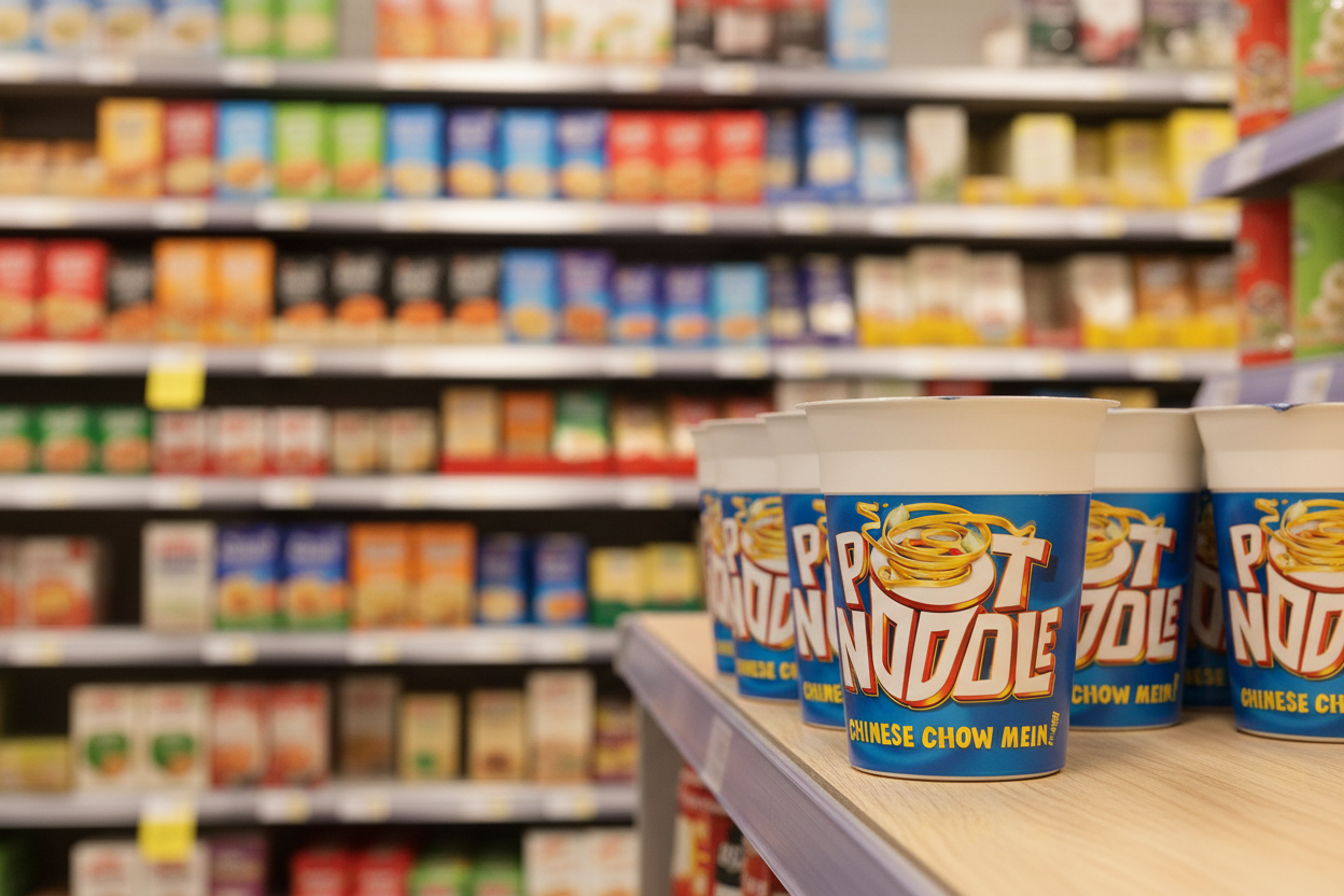 12 x Pot Noodle Standard Pot Noodle Chinese Chow Mein 90 G
