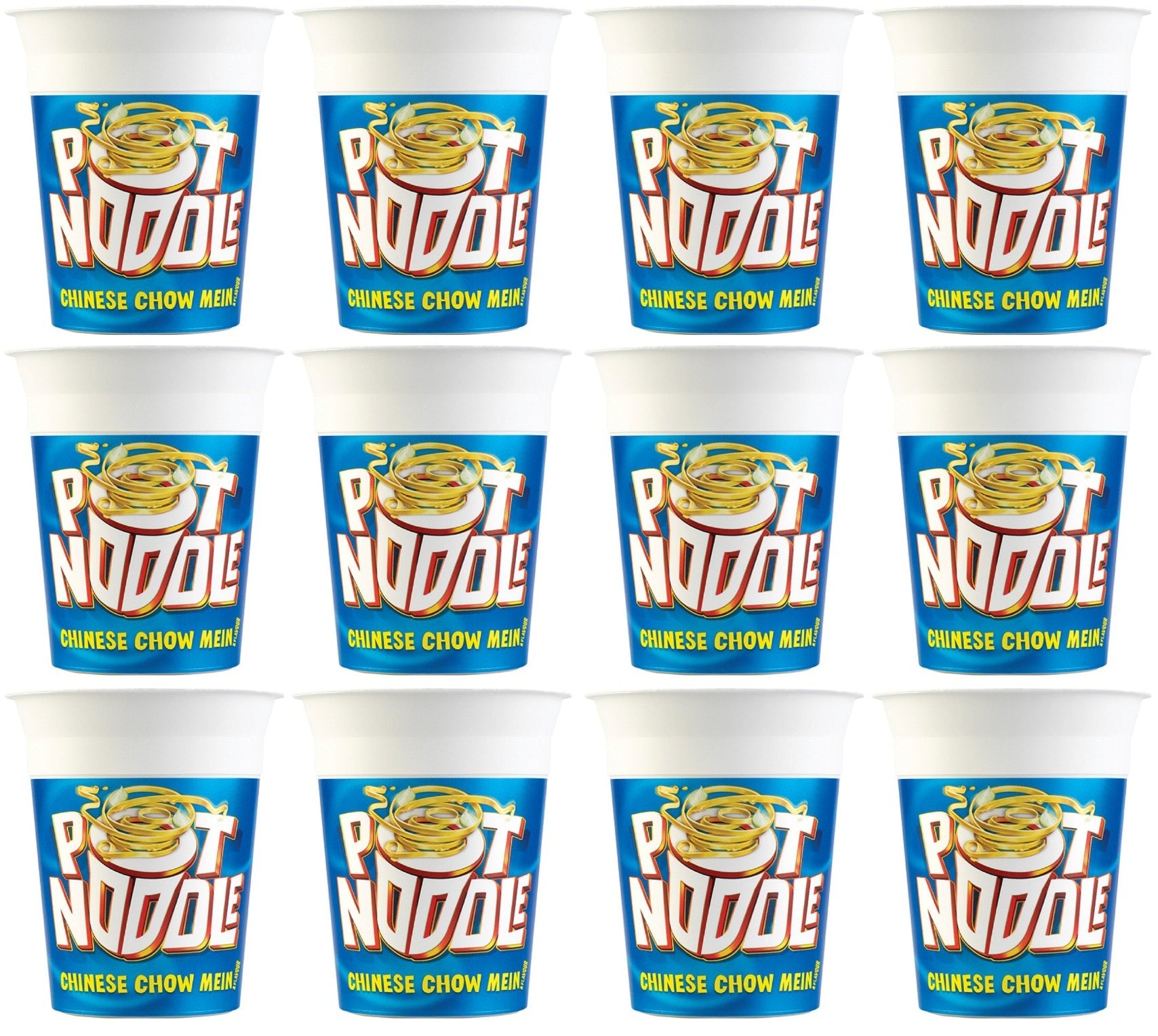 12 x Pot Noodle Standard Pot Noodle Chinese Chow Mein 90 G