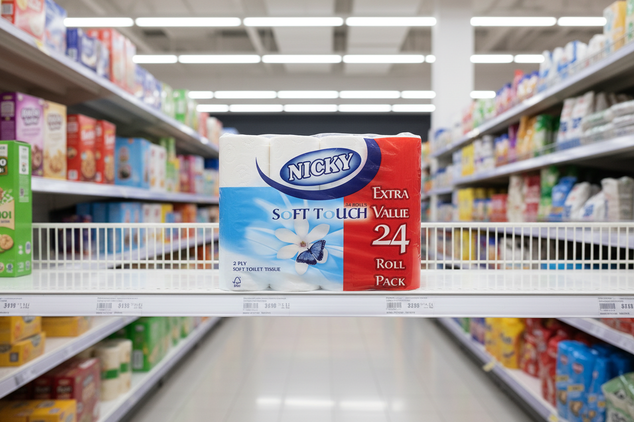 Nicky Soft Touch Toilet Tissue 24 Rolls