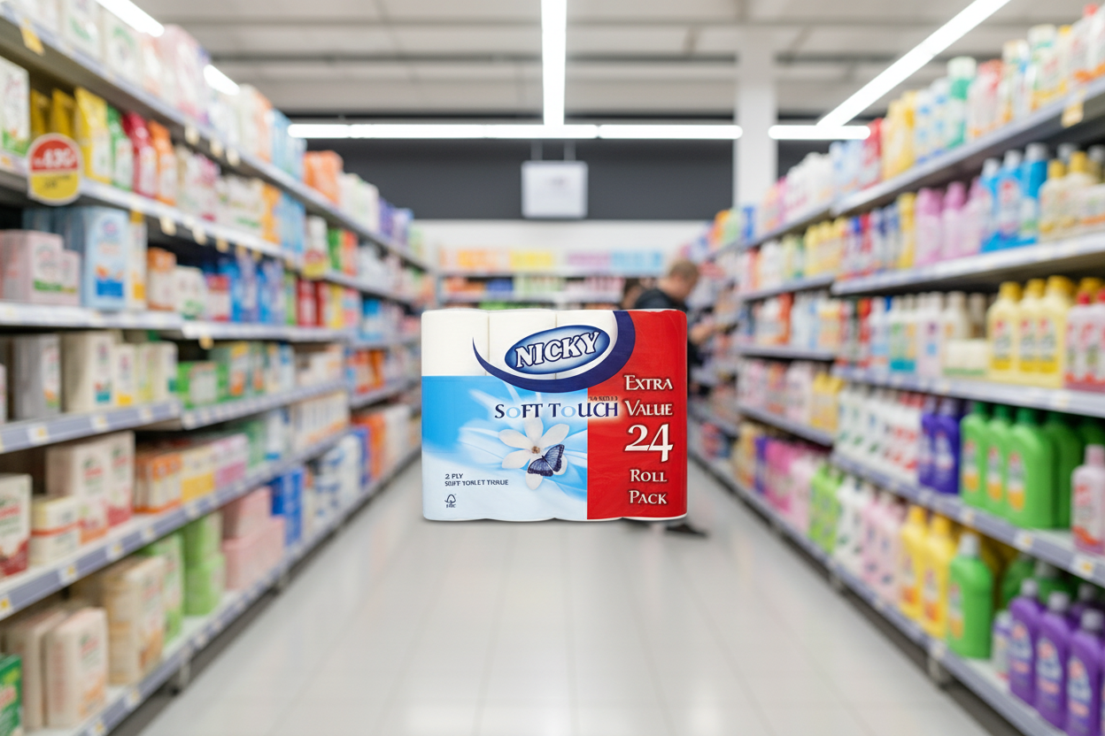 Nicky Soft Touch Toilet Tissue 24 Rolls