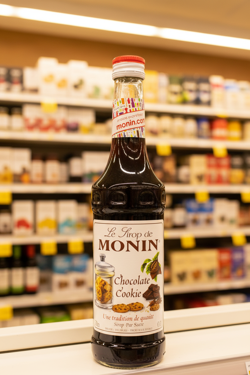 6 x Monin Chocolate Cookie Syrup 1Lt