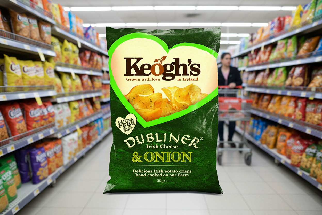 12 x Keogh's Mature Irish Cheese And Onion 125G