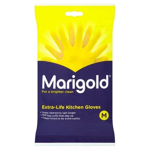 6 x Marigold Kitchen Extra Life Gloves 7½ Medium Size