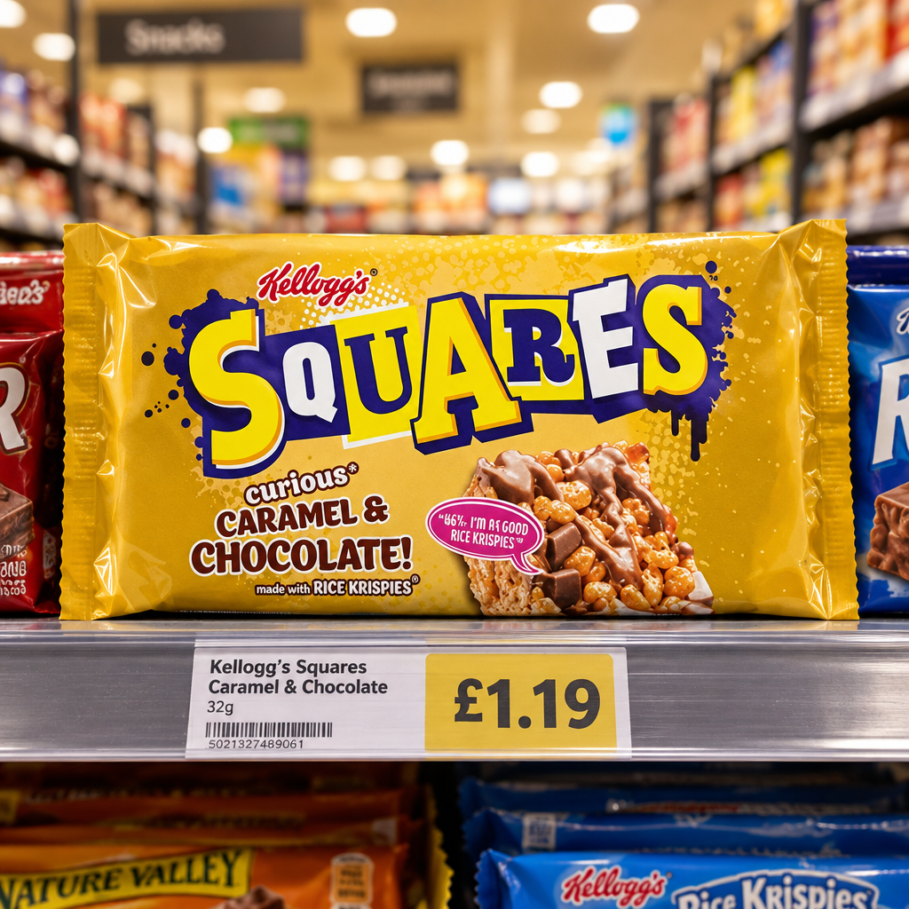30 x Kellogg's Rice Krispies Squares Caramel & Chocolate 36G