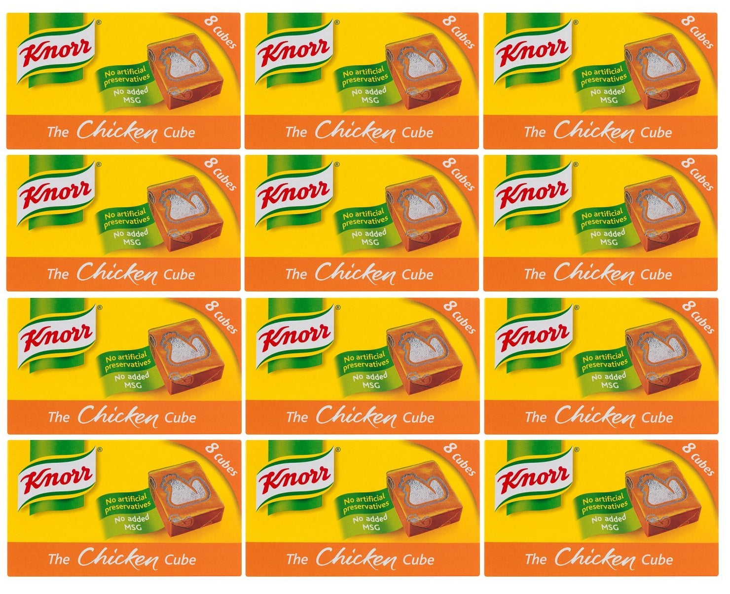 12 x Knorr Stock Cubes Chicken 8X 10 G