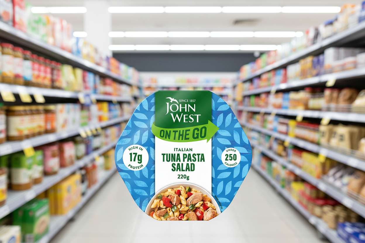 6 x John West On The Go Light Italian Tuna Pasta Salad 220G
