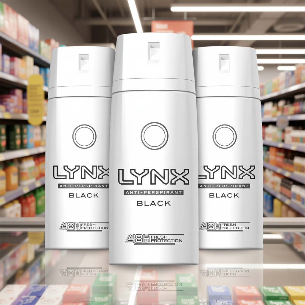 6 x Lynx Anti-Perspirant Deodorant Spray Black 150Ml