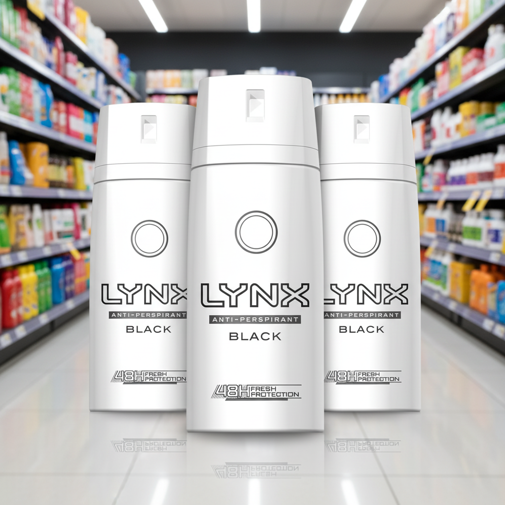 6 x Lynx Anti-Perspirant Deodorant Spray Black 150Ml
