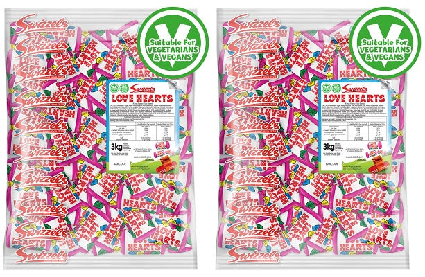 2 x Swizzels Love Hearts Mini Rolls