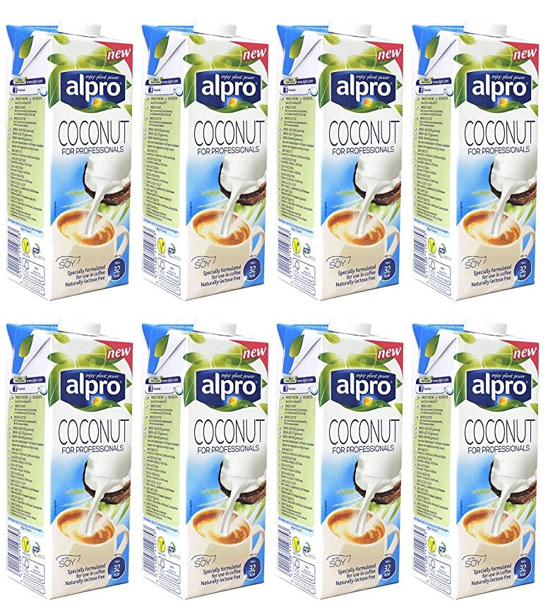 8 x Alpro Barista Coconut With Soya 1L
