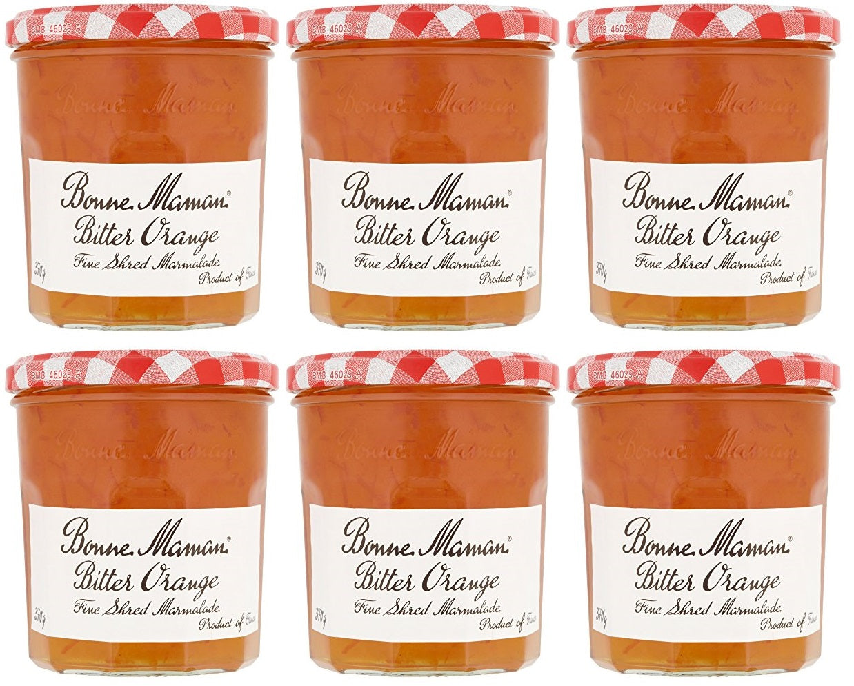 6 x Bonne Maman Bitter Orange Fine Shred Marmalade 370G