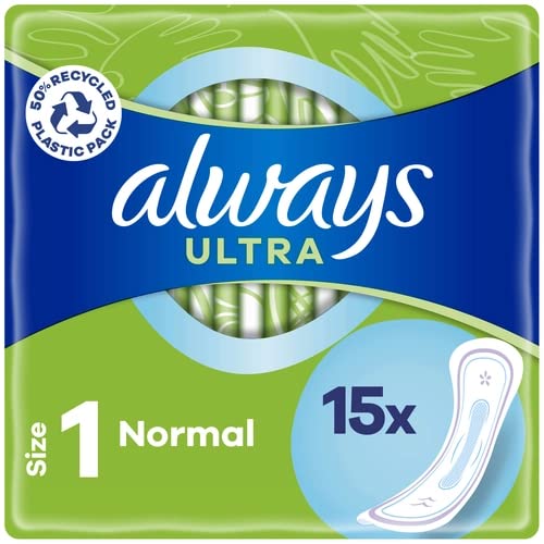 16 x Always Ultra Day Sanitary Towels Normal (Size 1) 15 Pads