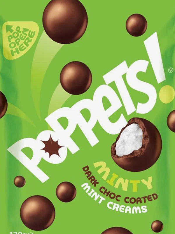 9 X Poppets Mint Pouch - 100Gm