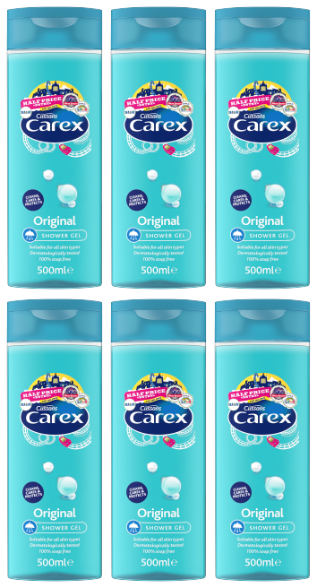 6 x Carex Shower Original - 500ML