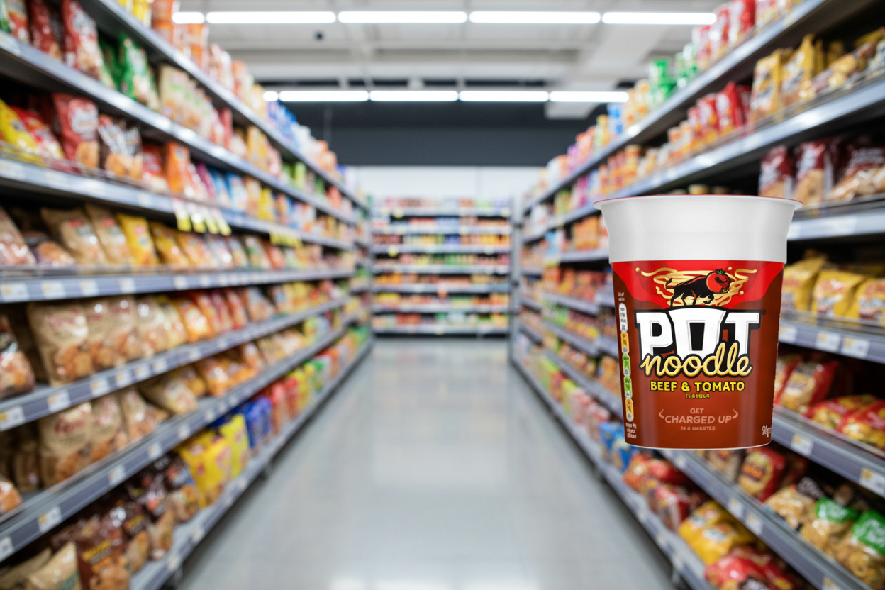 12 x Pot Noodle Beef & Tomato 90Gm