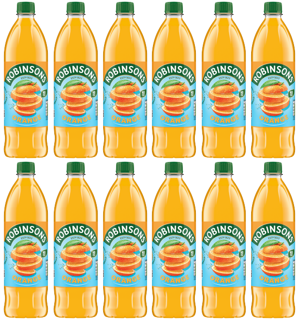 12 x Orange Robinsons 1Lt (No Sugar)