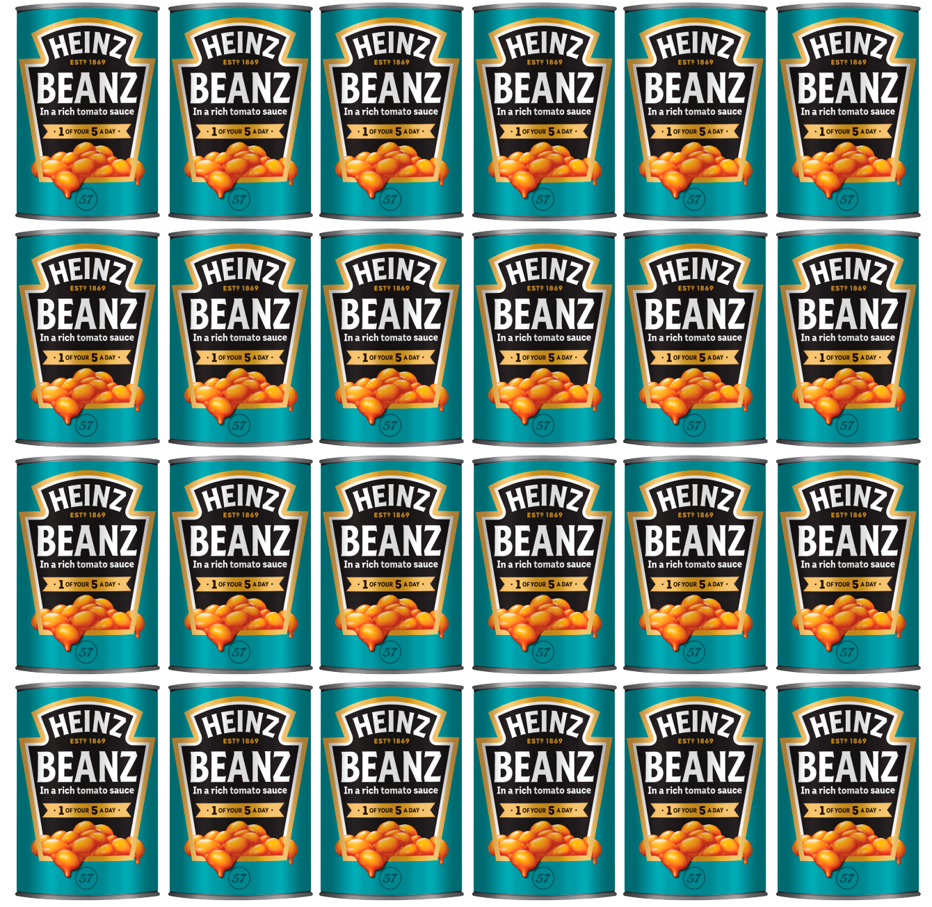 24 x Heinz Baked Beans 415Gm